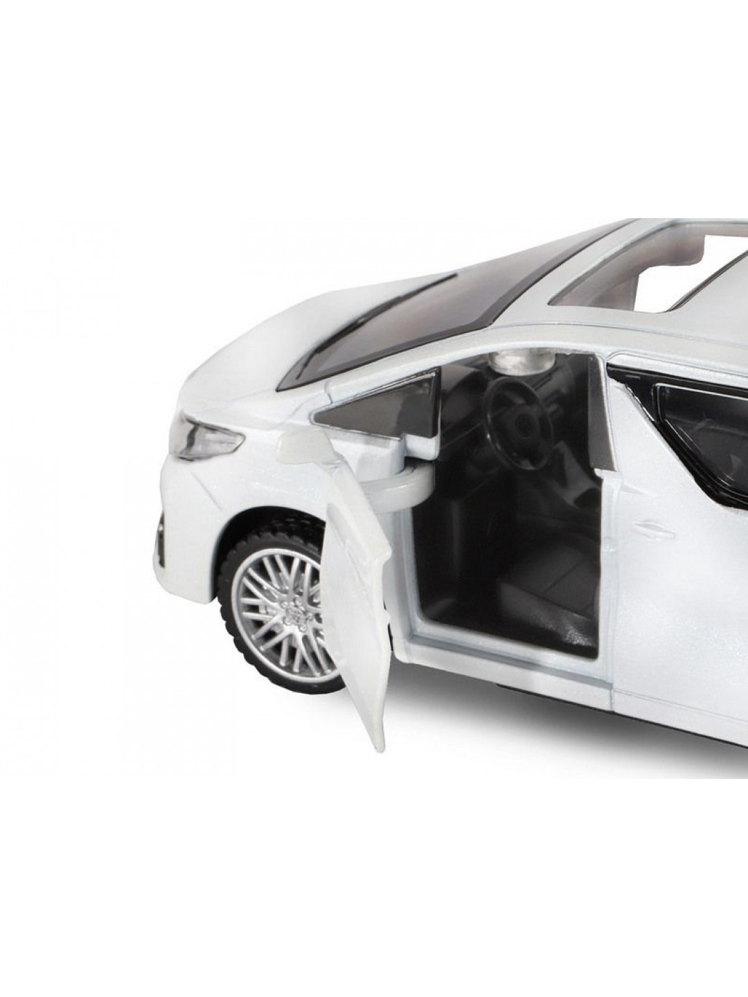 Машина "АВТОПАНОРАМА" Toyota Alphard, белый, 1/43, инерция, откр. двери, в/к 17,5*12,5*6,5 см