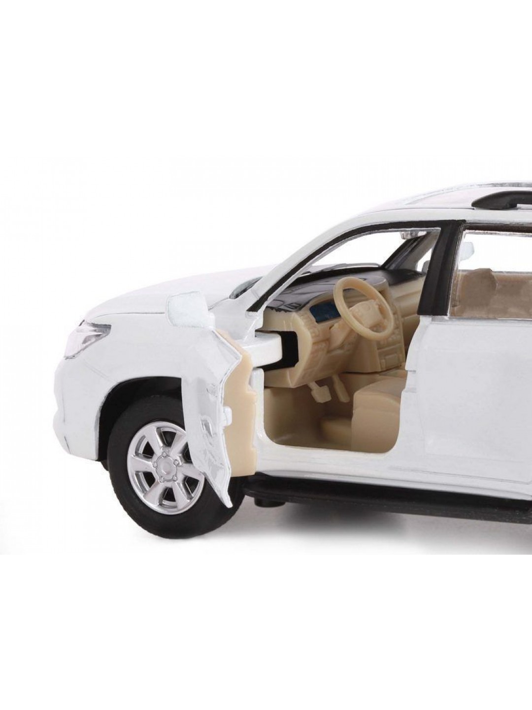Машина "АВТОПАНОРАМА" Lexus LX570, белый, 1/32, свет, звук, инерция, в/к 17,5*13,5*9 см