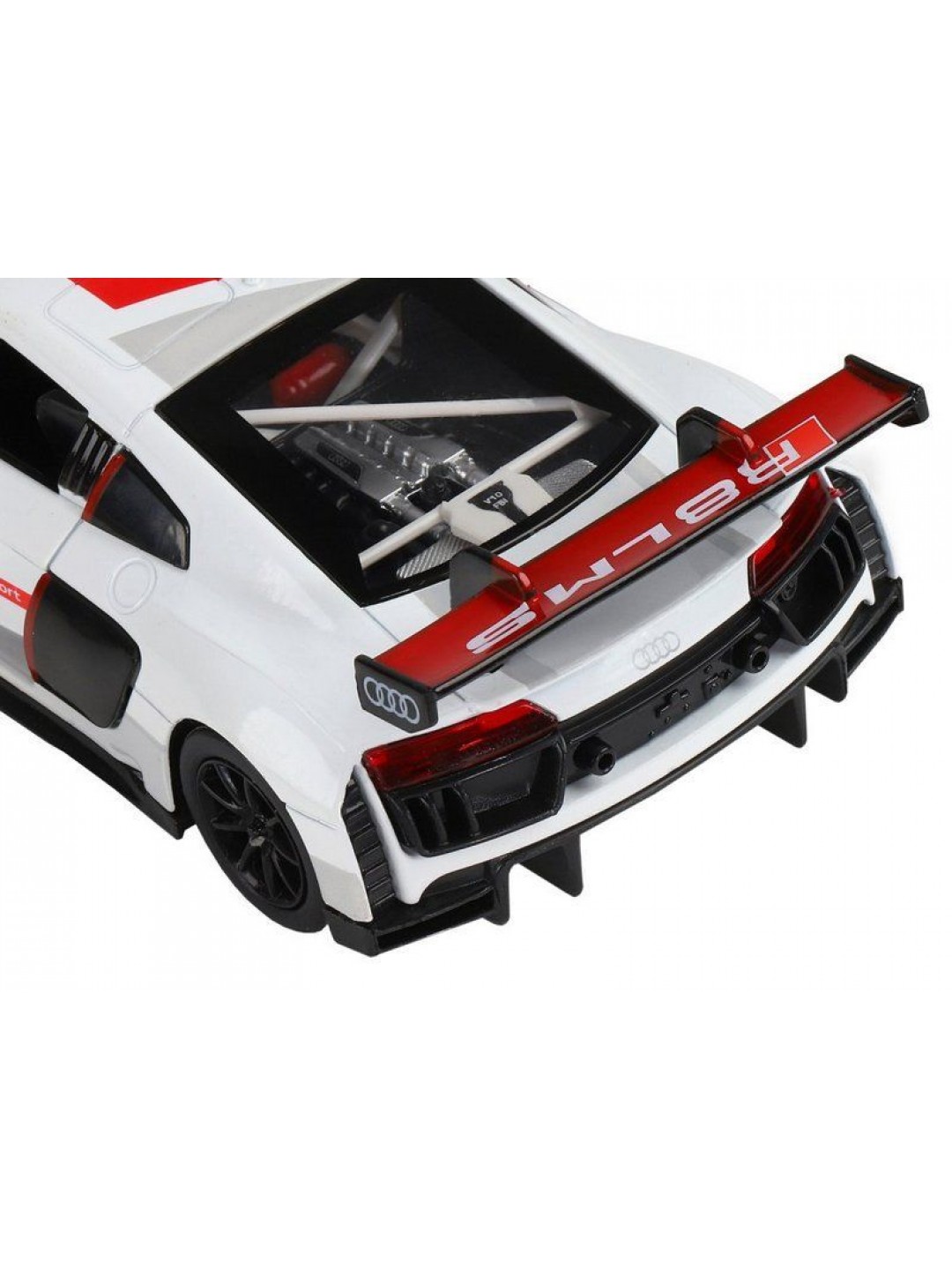 Машина "АВТОПАНОРАМА" AUDI R8, белый перламутр, 1/32, свет, звук, инерция, в/к 17,5*13,5*9 см