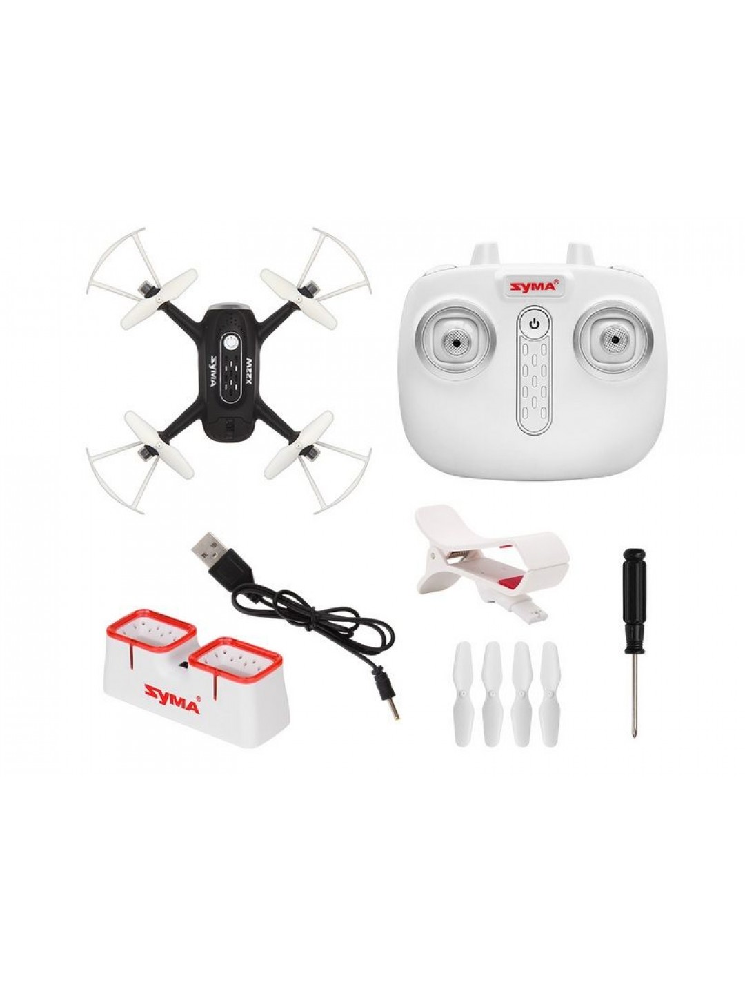 Р/У квадрокоптер Syma X22W с FPV трансляцией Wi-Fi, камера 0,3 Мп, 2.4G RTF