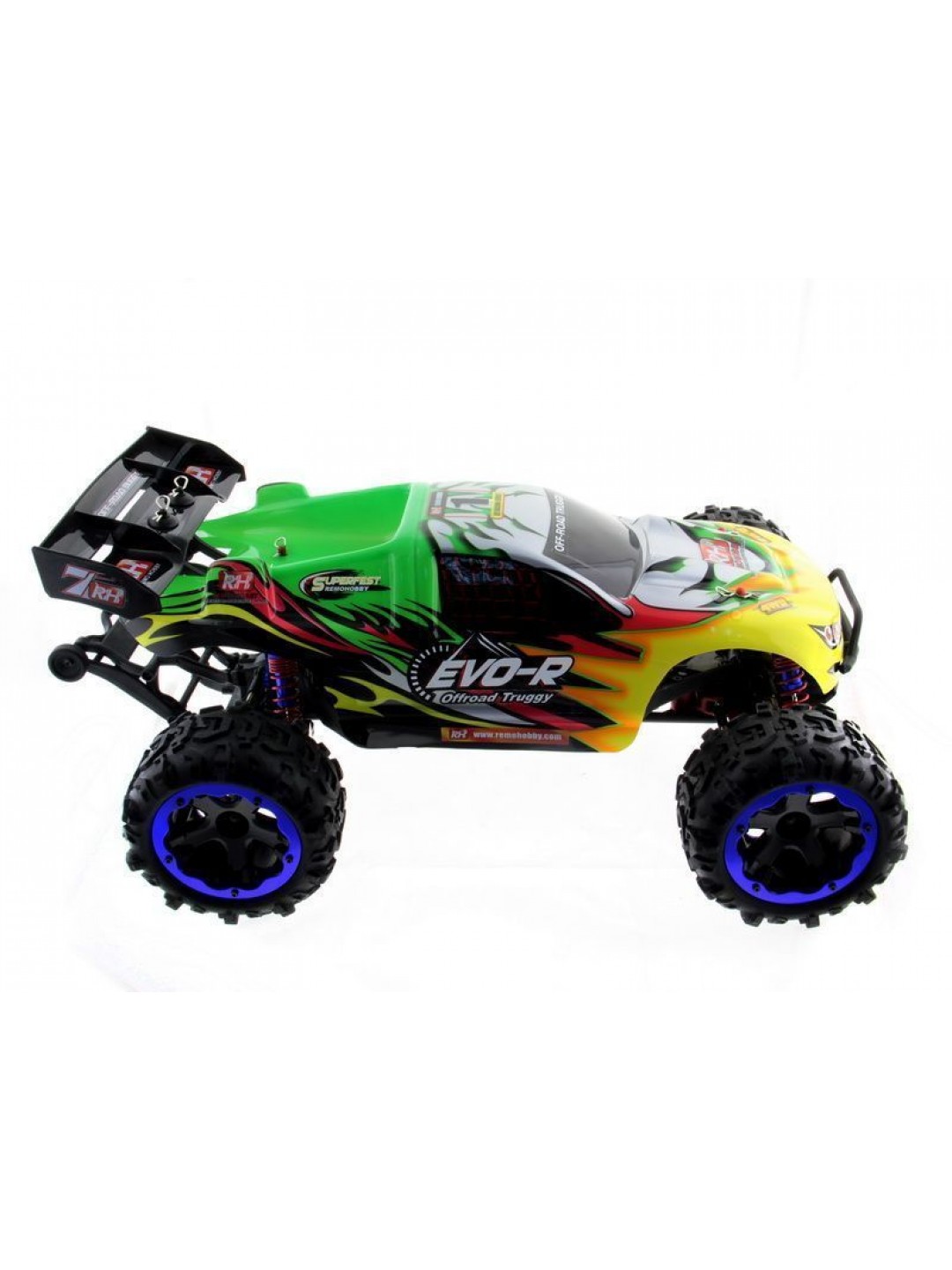 Радиоуправляемая трагги Remo Hobby EVO-R Brushless UPGRADE (зеленая) 4WD 2.4G 1/8 RTR
