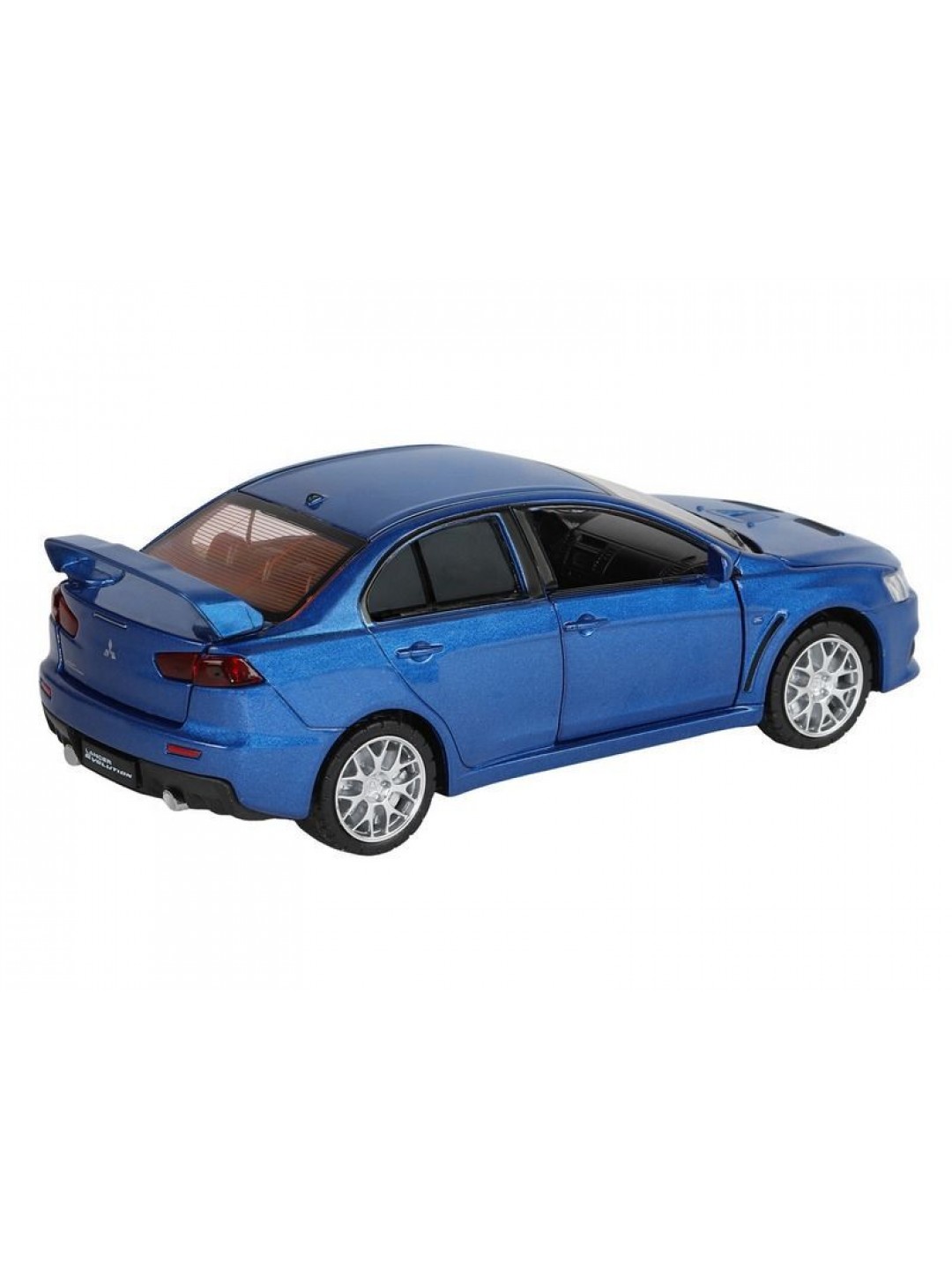 Машина "АВТОПАНОРАМА" Mitsubishi Lancer Evolution, синий, 1/32, свет, звук, в/к 17,5*12,5*6,5 см