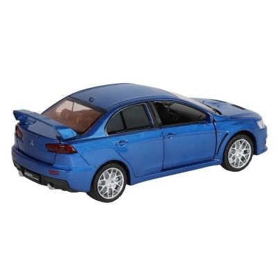 Машина "АВТОПАНОРАМА" Mitsubishi Lancer Evolution, синий, 1/32, свет, звук, в/к 17,5*12,5*6,5 см