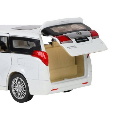Машина "АВТОПАНОРАМА" Toyota Alphard, белый, 1/29, свет, звук, инерция, в/к 20*10*11 см