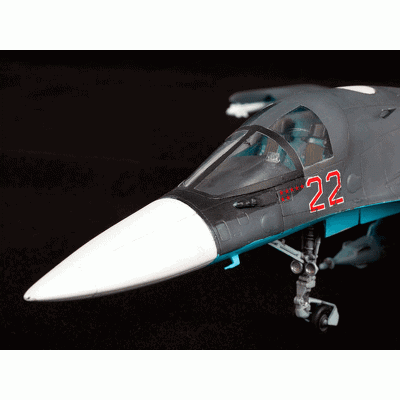 Сборная модель ZVEZDA Многофункциональный истребитель-бомбардировщик Су-34, подарочный набор, 1/72