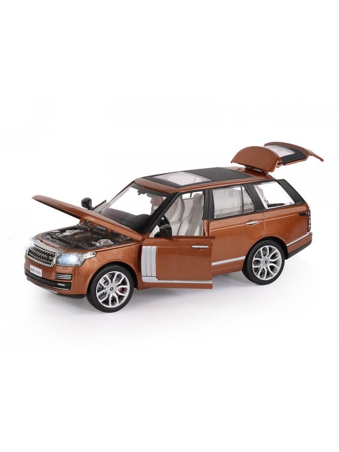 Машина "АВТОПАНОРАМА" Range Rover, оранжевый, 1/26, свет, звук, в/к 24,5*12,5*10,5 см