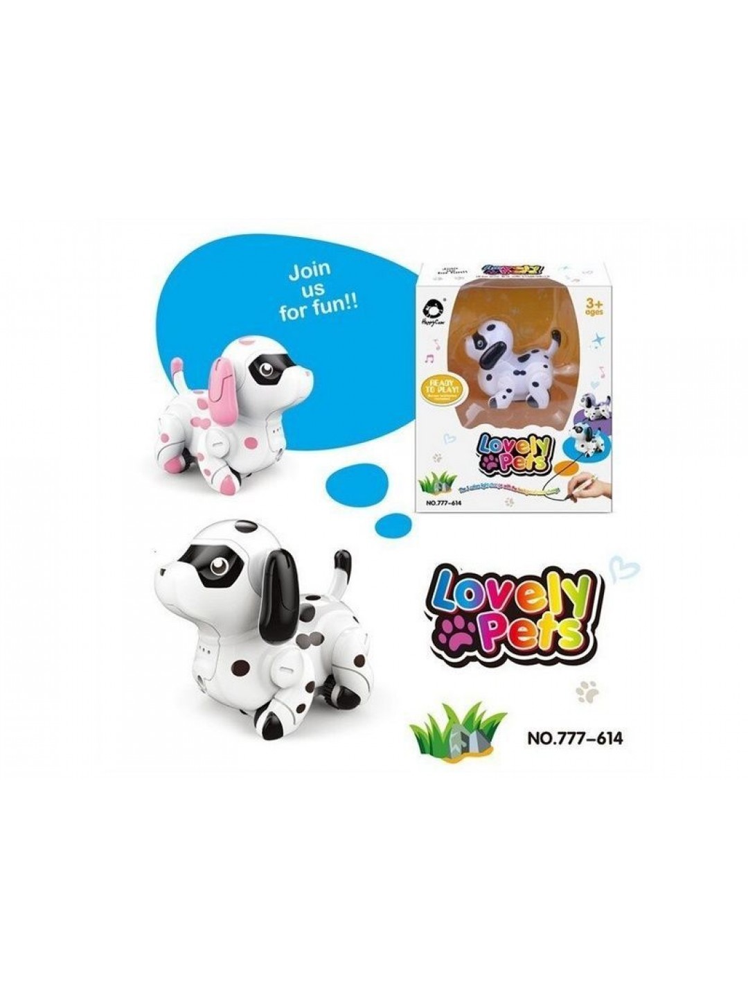 Робот-собачка HappyCow 777-614, сенсор, движется по линии, свет, звук