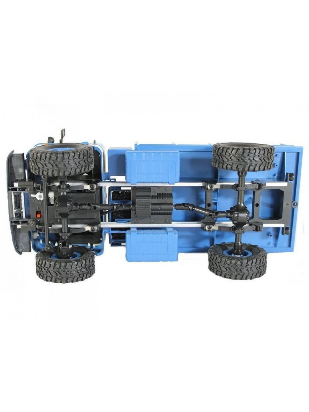 Радиоуправляемая машина MN MODEL ГАЗ-66 грузовая (синяя) 4WD 2.4G 1/16 RTR