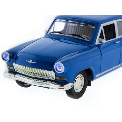Машина "АВТОПАНОРАМА" ГАЗ-21 "Волга" 1/24 в/к  26*12*11см, синяя