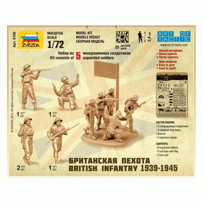 Сборные солдатики ZVEZDA Британская пехота, 1/72