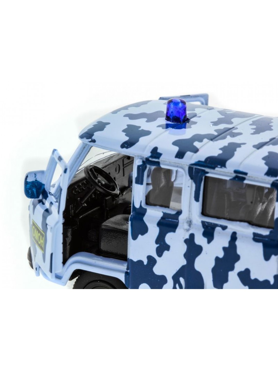 Машина "АВТОПАНОРАМА" инерц. УАЗ-452 (ОМОН) 1/50, в/к 12*7*5,5 см