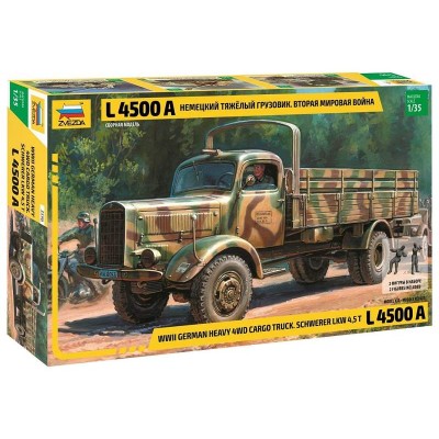 Сборная модель ZVEZDA Немецкий тяжелый грузовик L 4500A, 1/35