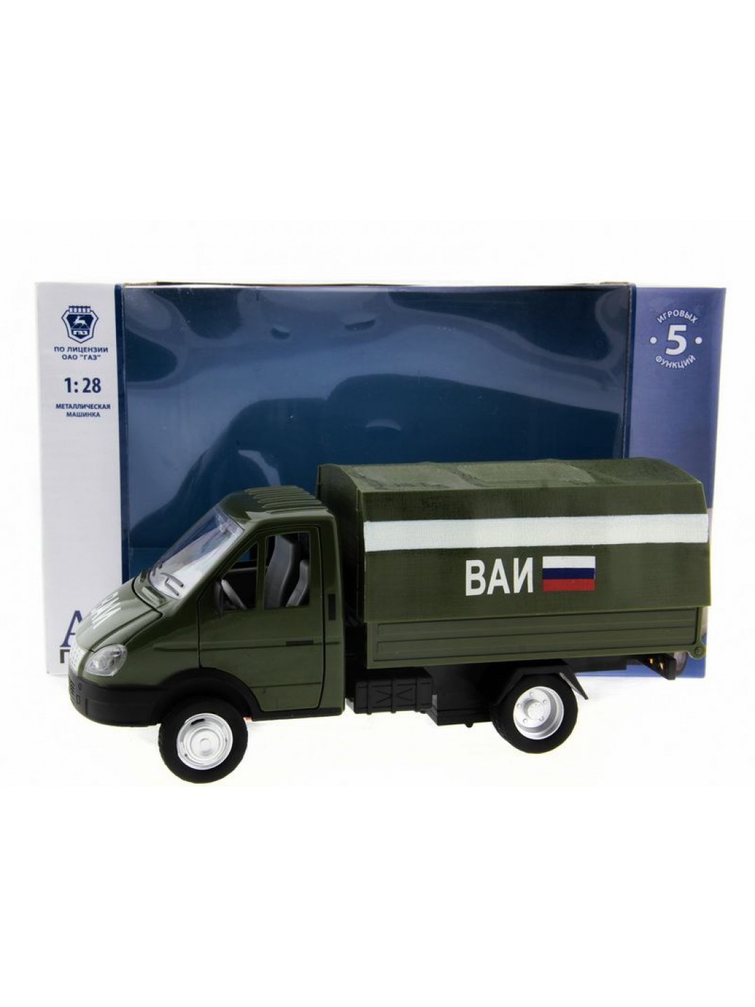 Машина "АВТОПАНОРАМА" "ГАЗель" (ВАИ) 1/28, в/к 24*14*12 см