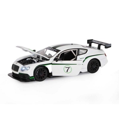 Машина "АВТОПАНОРАМА" Bentley Continental GT3 Concept, белый, 1/24, в/к 24,5*12,5*10,5 см