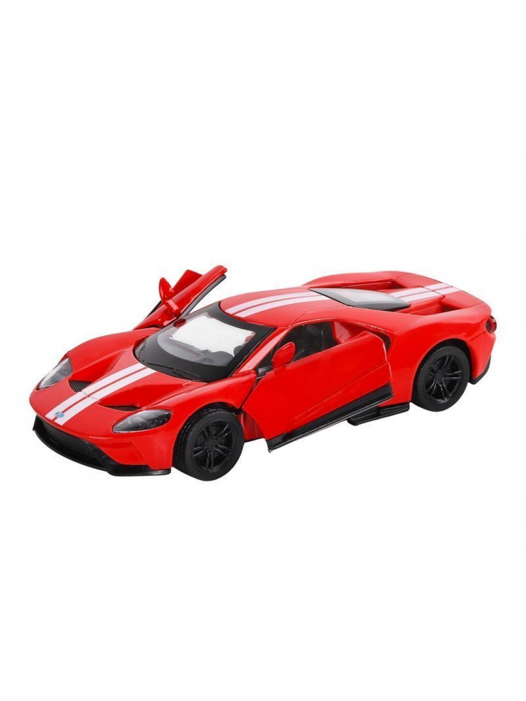 Машина "АВТОПАНОРАМА" Ford GT, красный, 1/42, инерция, откр. двери, в/к 17,5*12,5*6,5 см