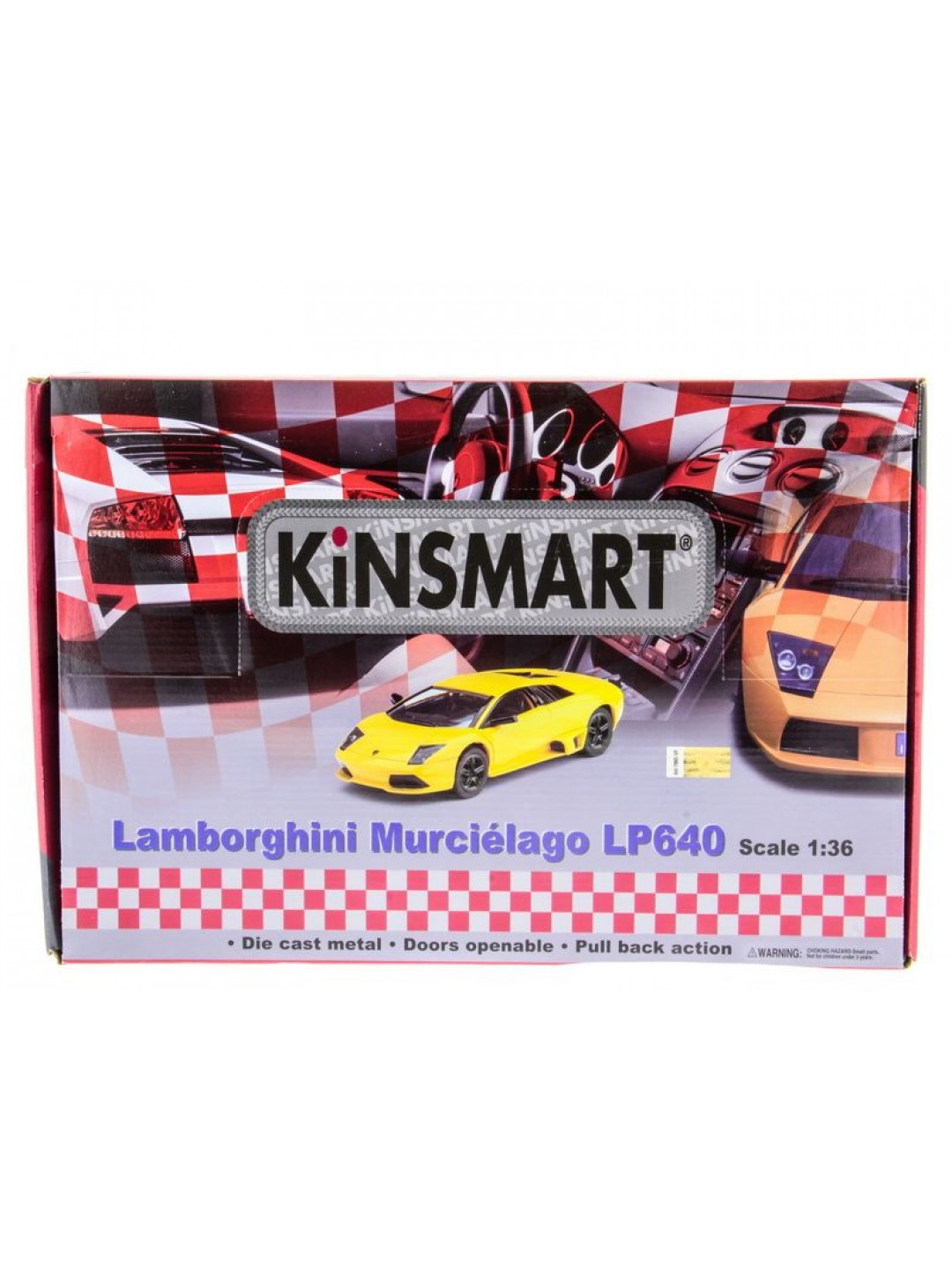 Машина Kinsmart LAMBORGHINI MURCIELAGO LP640 инерция (1/12шт.) 1:36 б/к