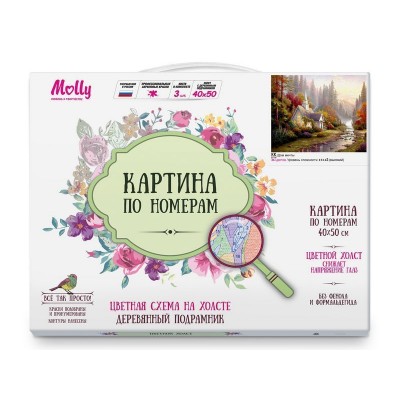 Картина по номерам с цветной схемой 40х50 ДОМ МЕЧТЫ (36 цветов)