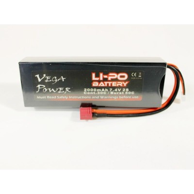 Аккумулятор Li-Po 2000mAh, 7,4V для Himoto 1/10