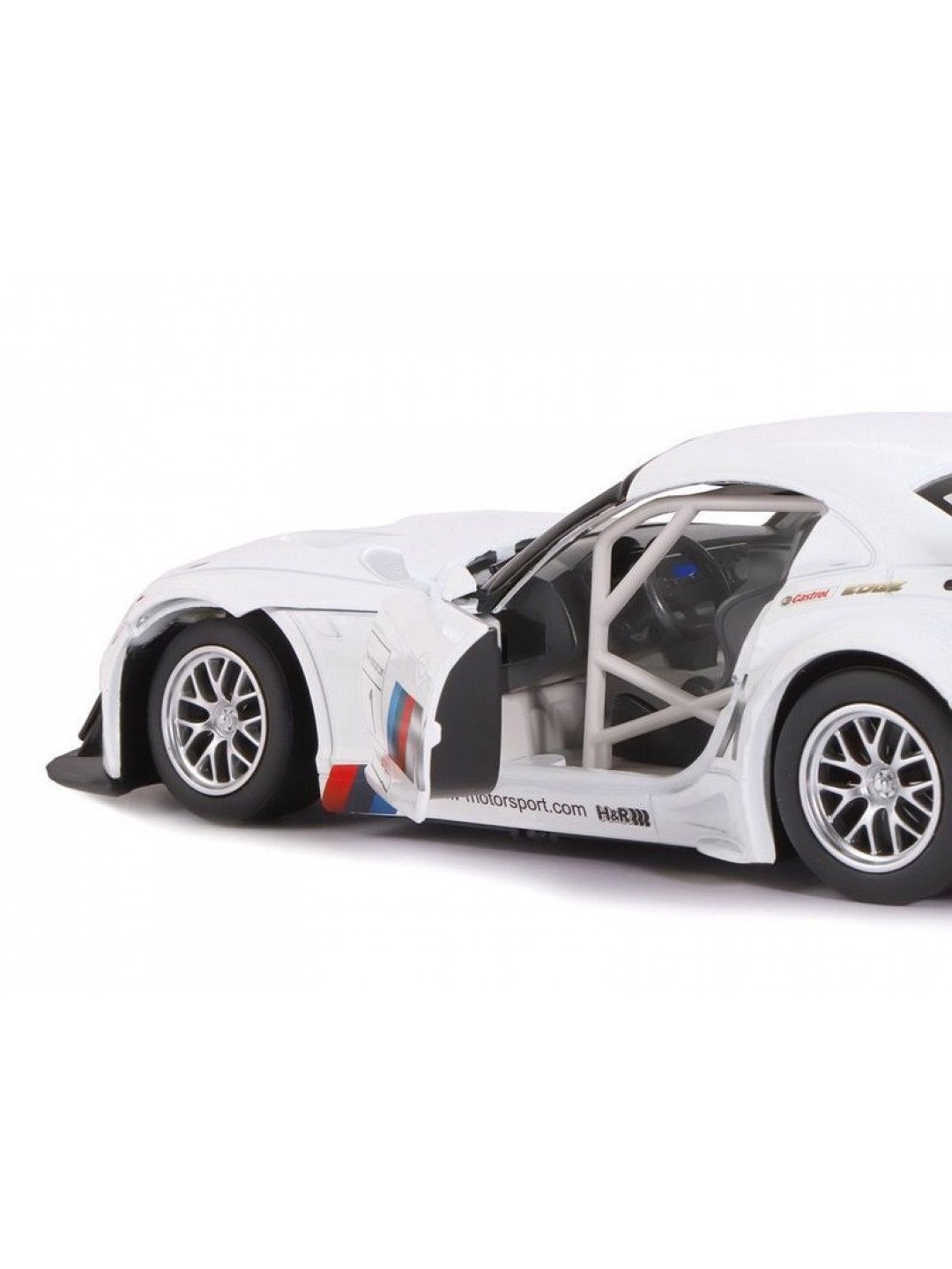 Машина "АВТОПАНОРАМА" BMW Z4 GT3, белый, 1/24, свет, звук, в/к 24,5*12,5*10,5 см