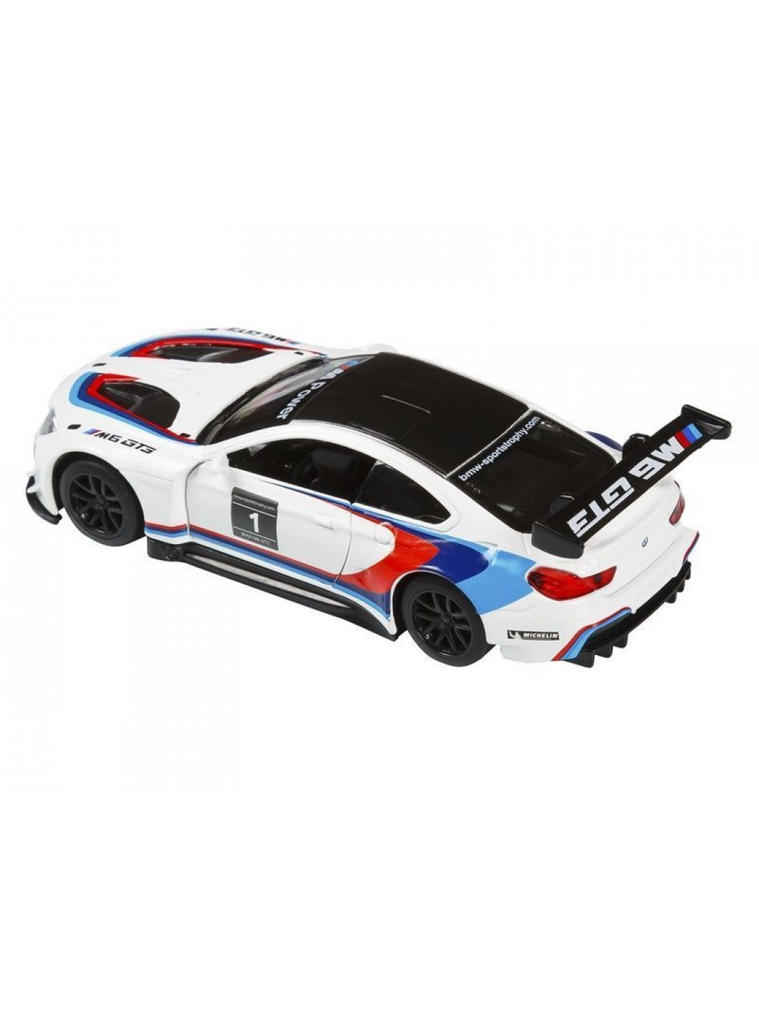 Машина "АВТОПАНОРАМА" BMW M6, 1/44, белый, инерция, откр. двери, в/к 17,5*12,5*6,5 см