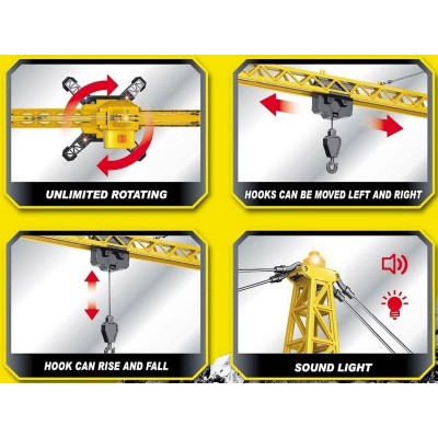 Радиоуправляемый башенный кран HUI NA TOYS 2.4G 12CH 1/14 RTR