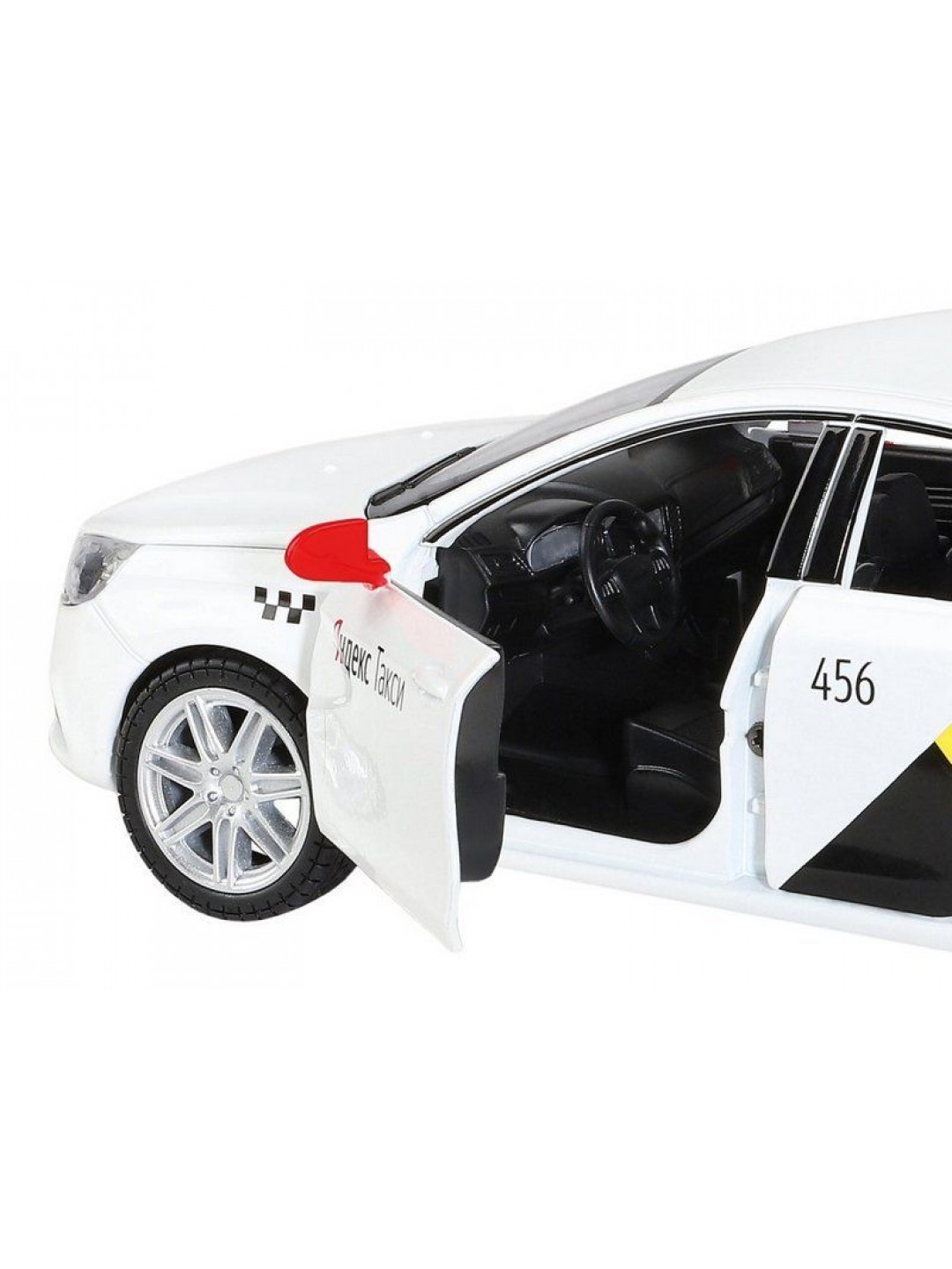 Машина "АВТОПАНОРАМА" Яндекс.Такси  LADA VESTA, белый, 1/24, в/к 24,5*12,5*10,5 см
