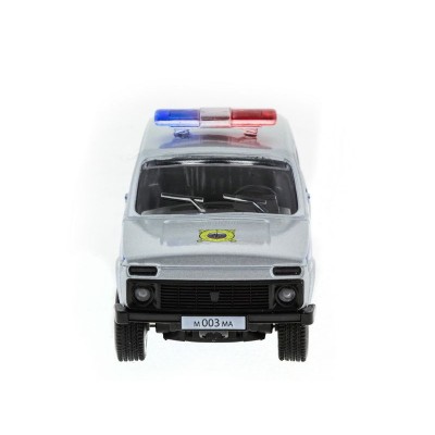 Машина "АВТОПАНОРАМА" инерц. ВАЗ 2121 1/50, в/к 12*7*5,5 см, серебристая