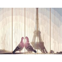 Картина по номерам на дереве 40х50 ГОРОД ЛЮБВИ (24 цвета)