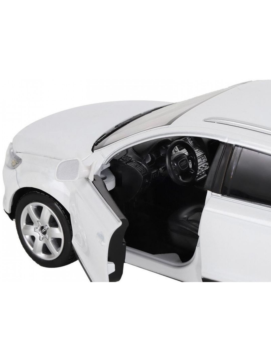 Машина "АВТОПАНОРАМА" Audi Q7, белый, 1/24, свет, звук, в/к 24,5*12,5*10,5 см