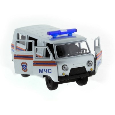 Машина "АВТОПАНОРАМА" инерц. УАЗ-452 (МЧС) 1/50, в/к 12*7*5,5 см