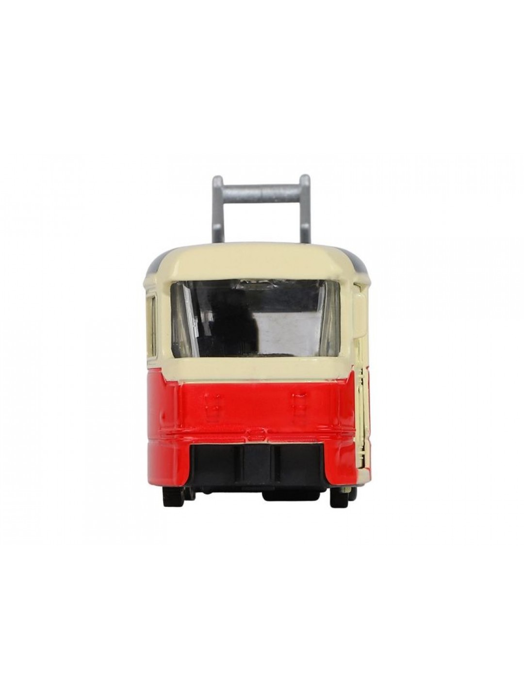 Трамвай "Автопанорама", красный, 1/90, свет, звук, инерция, в/к 22*13,5*5,8 см