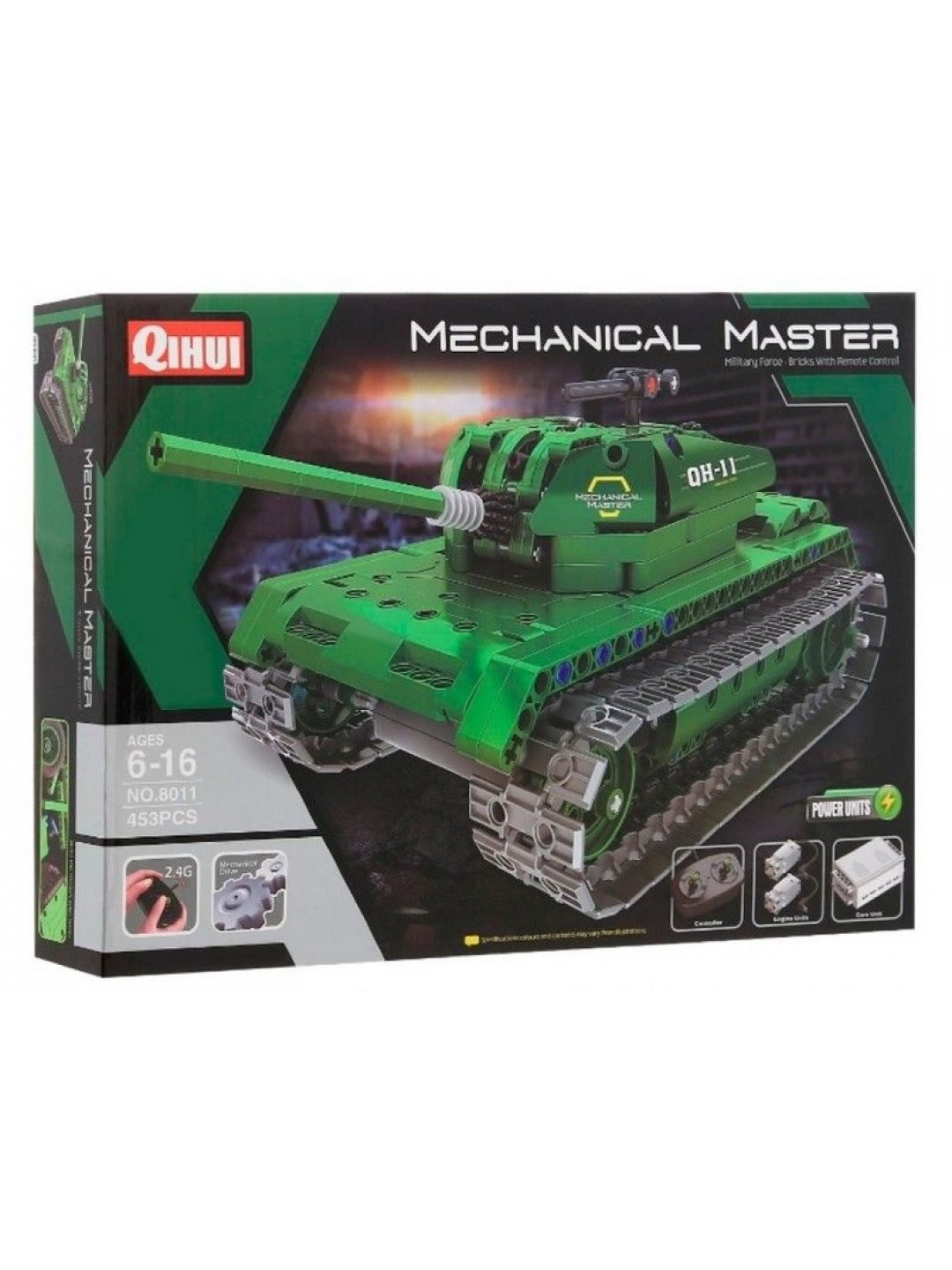 Р/У конструктор Qihui Mechanical Master Танк (453 детали)