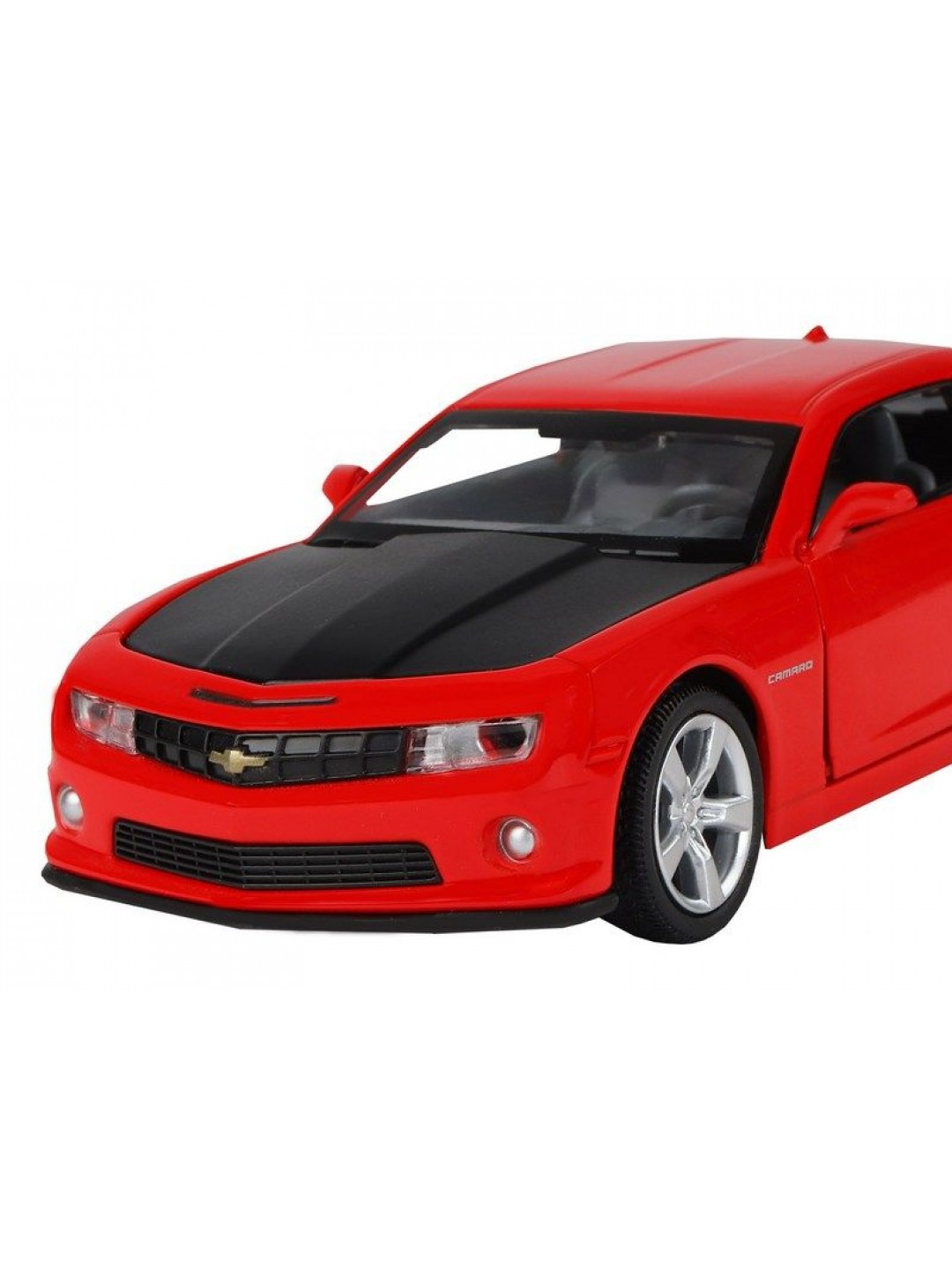 Машина "АВТОПАНОРАМА" Chevrolet Camaro SS, красный, 1/32, свет, звук, инерция, в/к 17,5*13,5*9 см