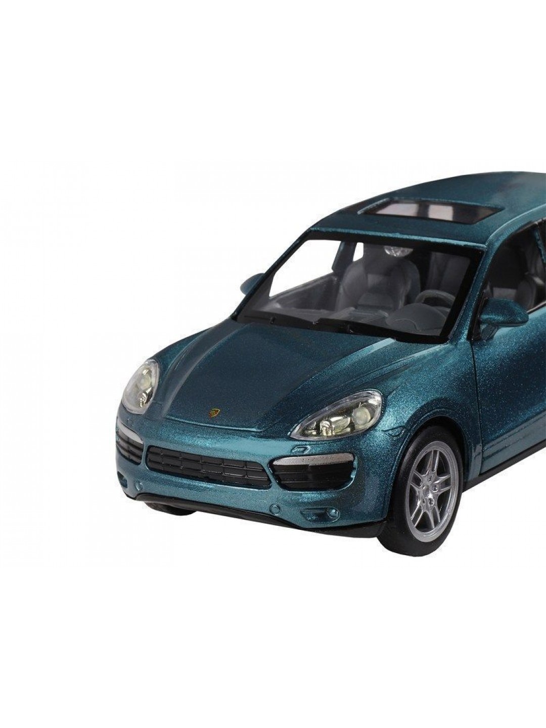 Машина "АВТОПАНОРАМА" Porsche Cayenne S, голубой, 1/32, свет, звук, инерция, в/к 17,5*13,5*9 см
