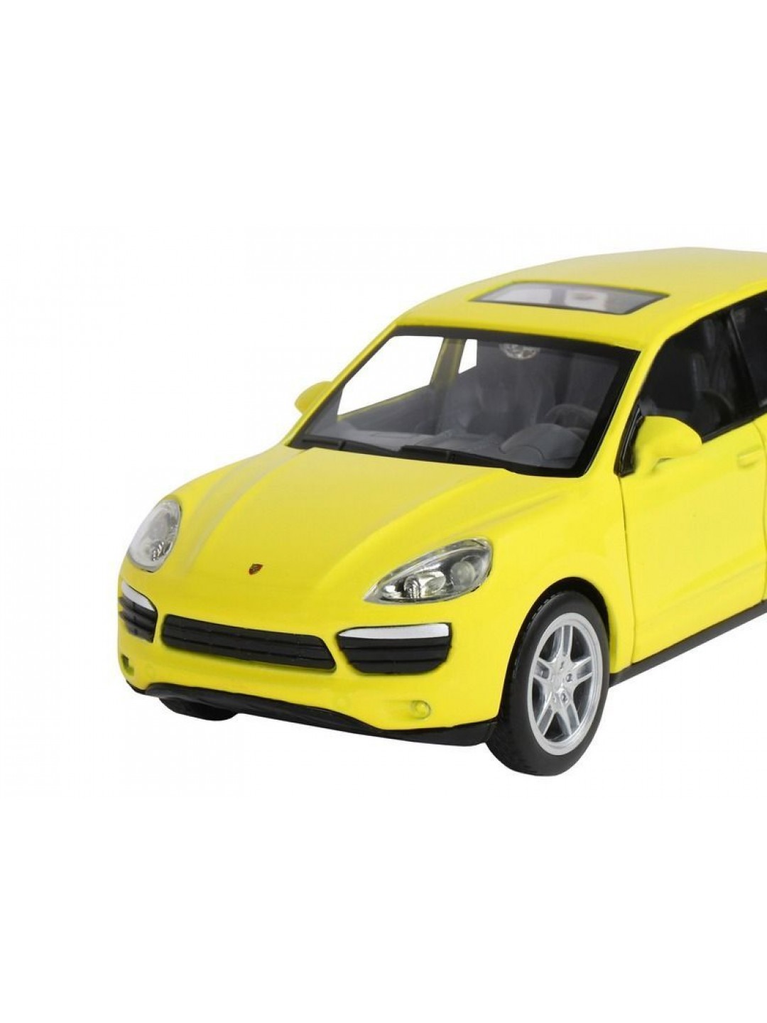 Машина "АВТОПАНОРАМА" Porsche Cayenne S, желтый, 1/32, свет, звук, инерция, в/к 17,5*13,5*9 см