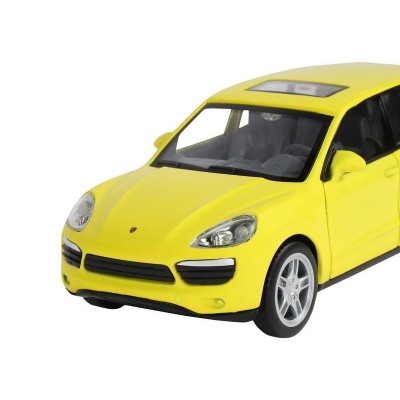 Машина "АВТОПАНОРАМА" Porsche Cayenne S, желтый, 1/32, свет, звук, инерция, в/к 17,5*13,5*9 см