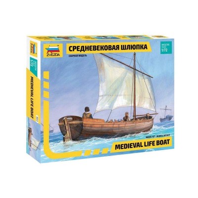 Сборная модель ZVEZDA Средневековая шлюпка, 1/72