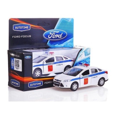 Машина Autotime "FORD FOCUS" полиция 1:36