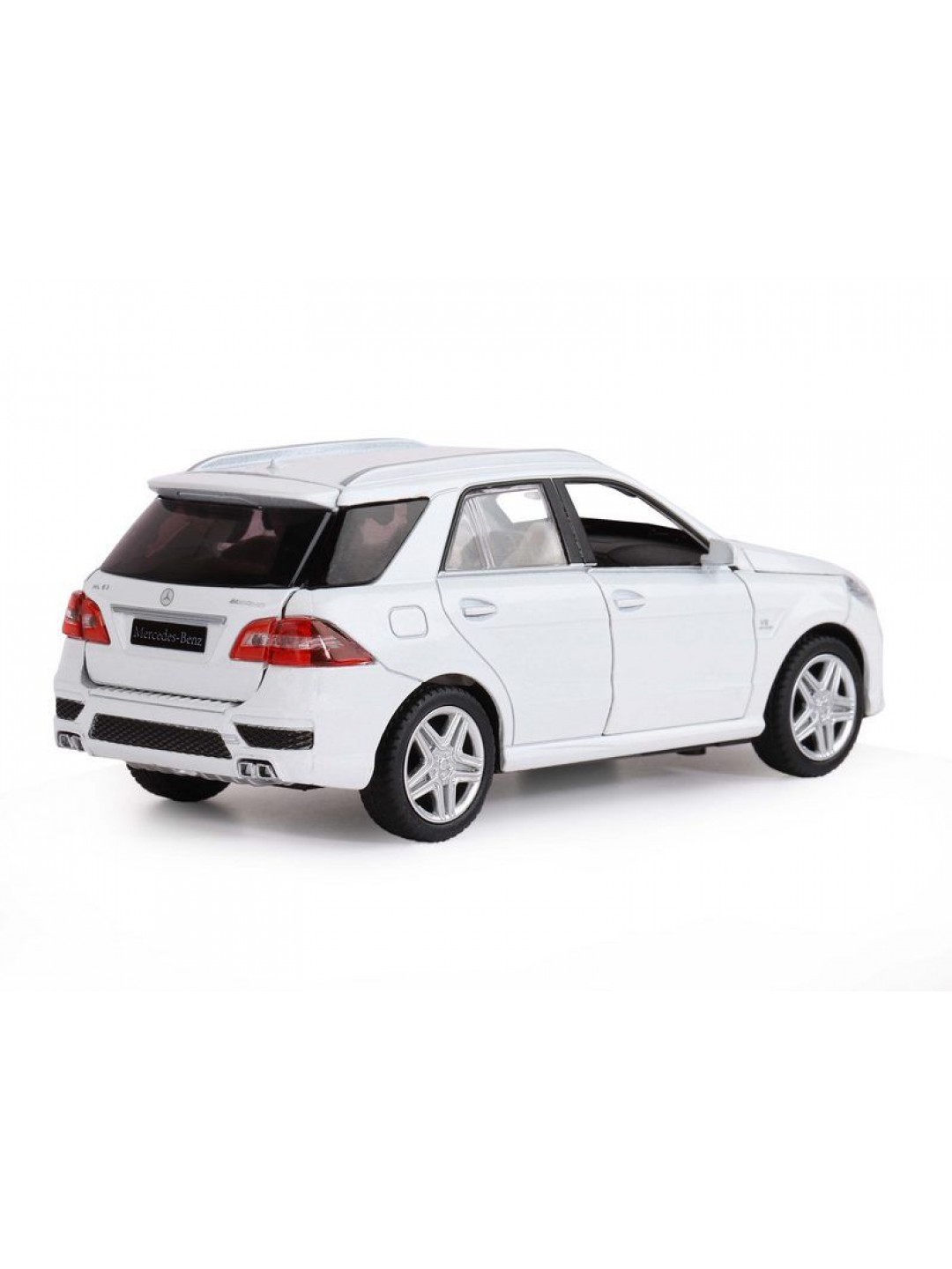 Машина "АВТОПАНОРАМА" Mercedes-Benz ML63 AMG, белый, 1/32, свет, звук, инерция, в/к 17,5*13,5*9 см