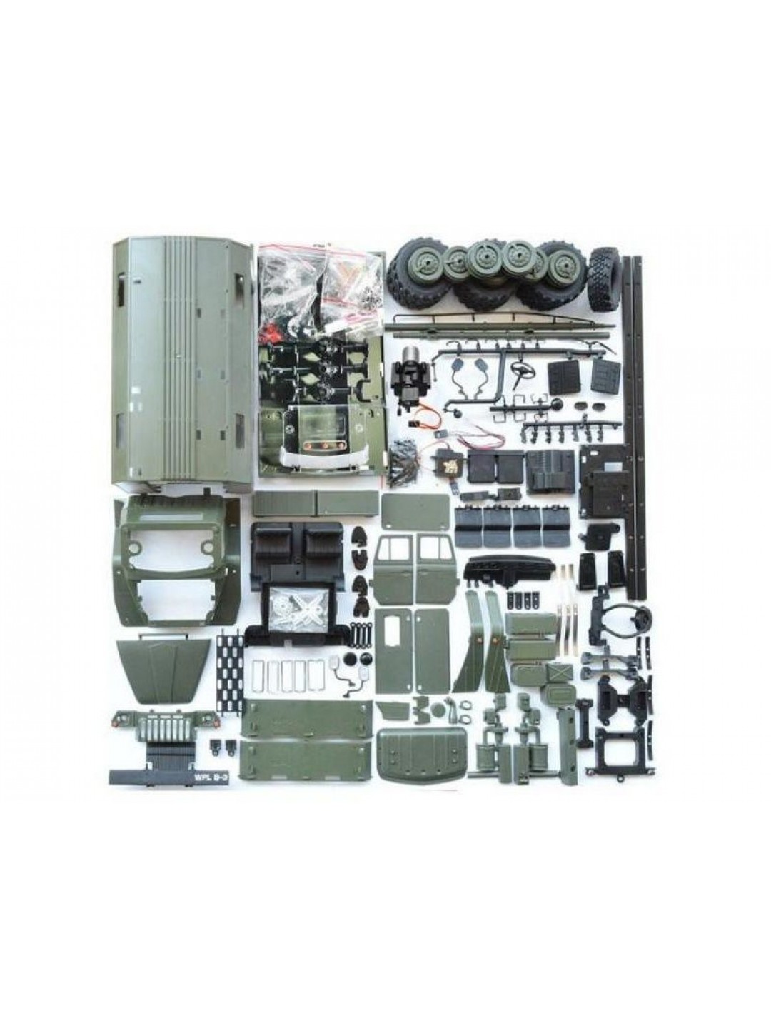 Радиоуправляемая машина WPL УРАЛ (зеленый) 6WD 2.4G 1/16 KIT