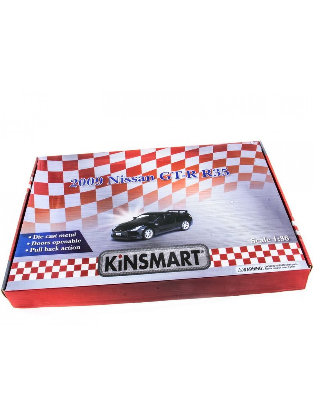 Машина Kinsmart 1:36 Nissan GT-R R35 инерция (1/12шт.) б/к
