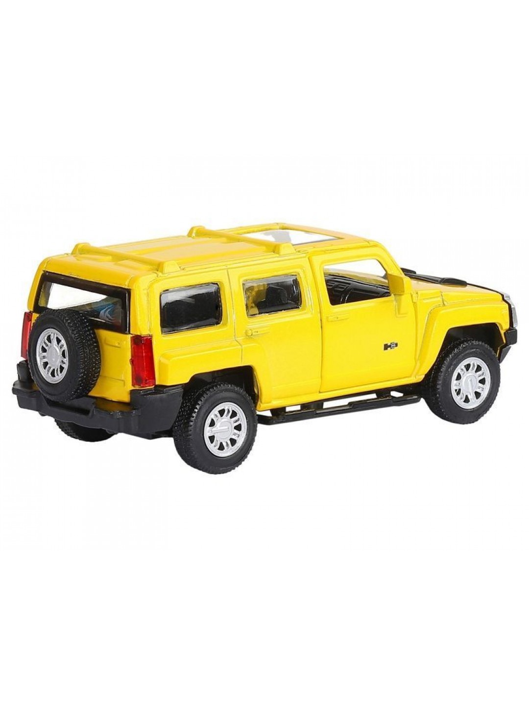 Машина "АВТОПАНОРАМА" Hummer H3, желтый, 1/43, инерция, в/к 17,5*12,5*6,5 см