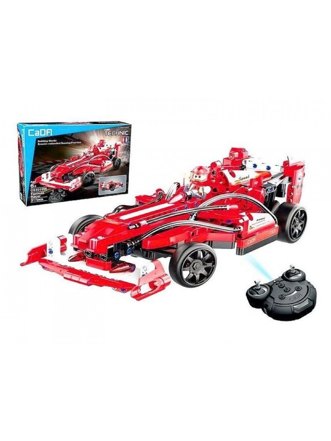 Р/У конструктор CaDA Technic гоночный болид (317 деталей)