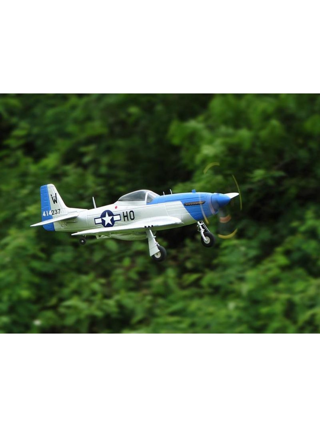 Радиоуправляемый самолет Top RC P-51D синий 750мм 2.4G 4-ch LiPo RTF