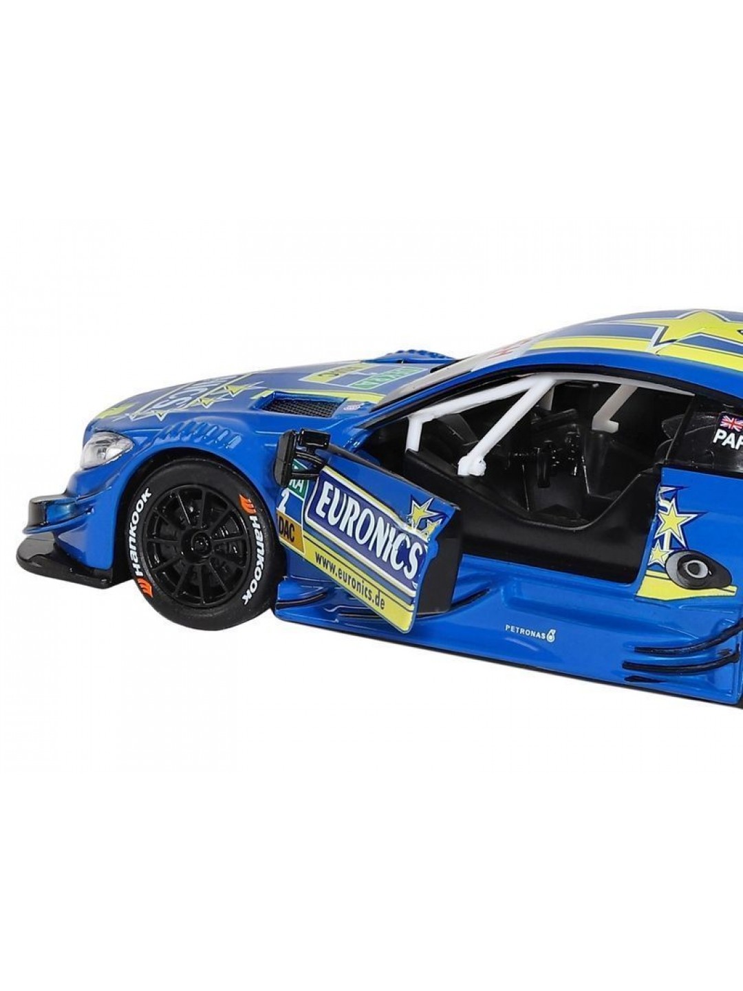 Машина "АВТОПАНОРАМА" Mercedes-AMG C 63 DTM, синий, 1/32, свет, звук, инерция, в/к 17,5*12,5*6,5 см