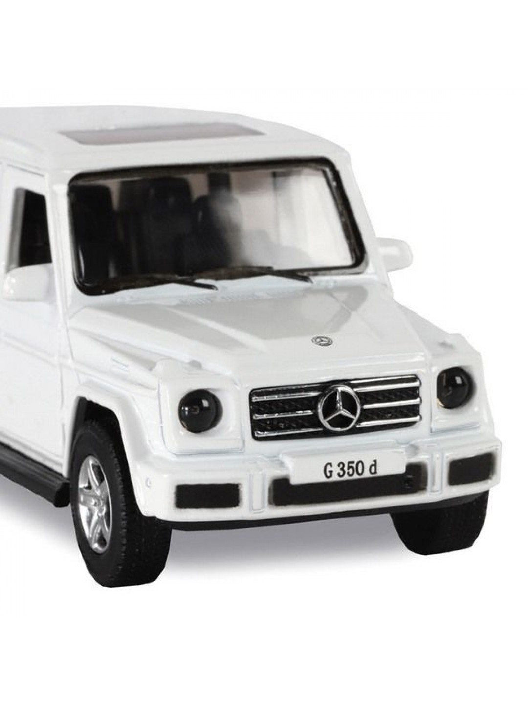 Машина "АВТОПАНОРАМА" Mercedes-Benz G350d, белый, 1/42, инерция, в/к 17,5*12,5*6,5 см