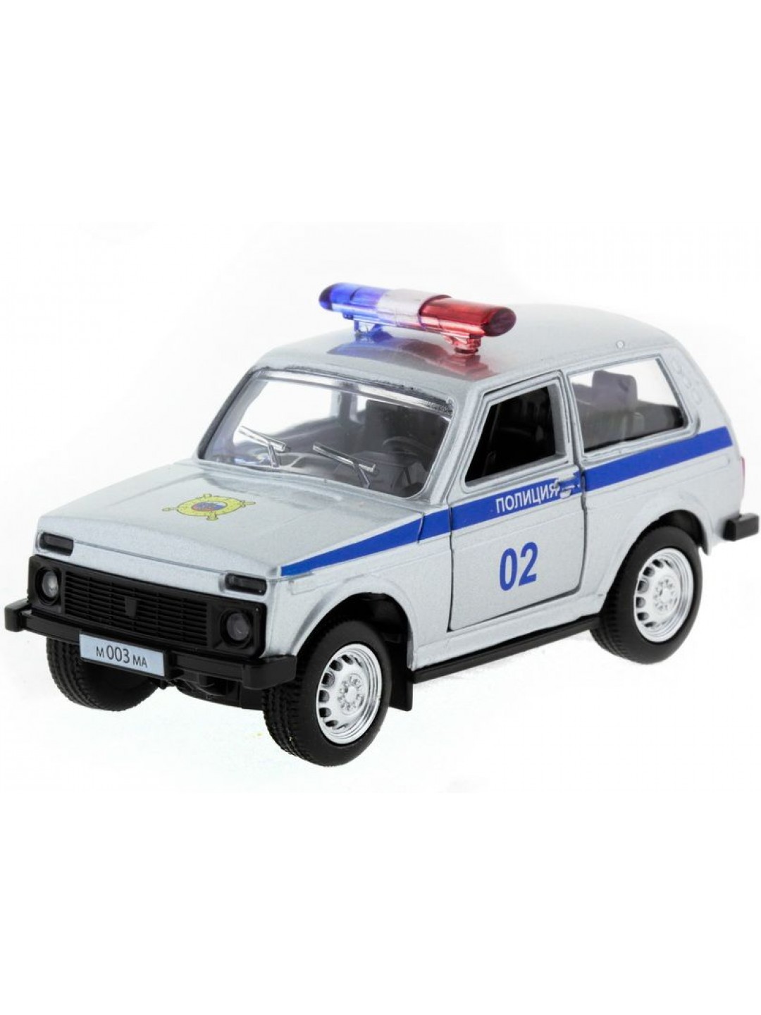 Машина "АВТОПАНОРАМА" инерц. ВАЗ 2121 1/50, в/к 12*7*5,5 см, серебристая