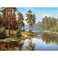 Картина по номерам 40х50 ПРИЩЕПА. СОСНЫ У ВОДЫ (35 цветов) Картина по номерам 40х50 ПРИЩЕПА. СОСНЫ У ВОДЫ (35 цветов)
