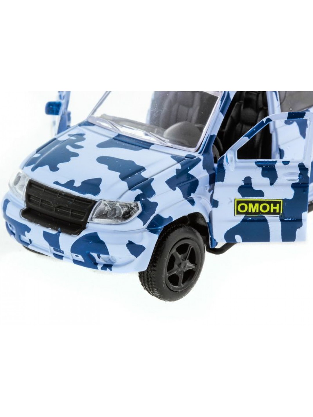Машина "АВТОПАНОРАМА" инерц. УАЗ Патриот (омон) 1/50, в/к 12*7*5,5 см