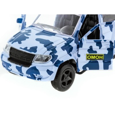 Машина "АВТОПАНОРАМА" инерц. УАЗ Патриот (омон) 1/50, в/к 12*7*5,5 см